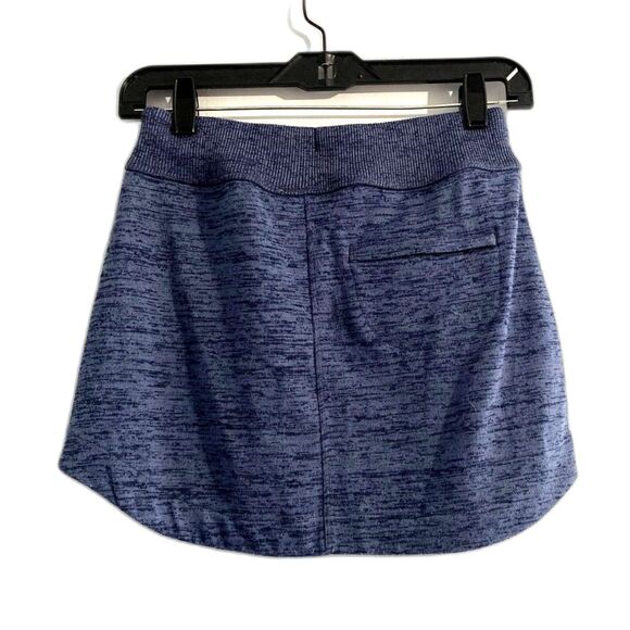 Athleta Downplay Mini Skirt Knit Athletic Heather Blue Pull On Size XXS - Picture 3 of 5